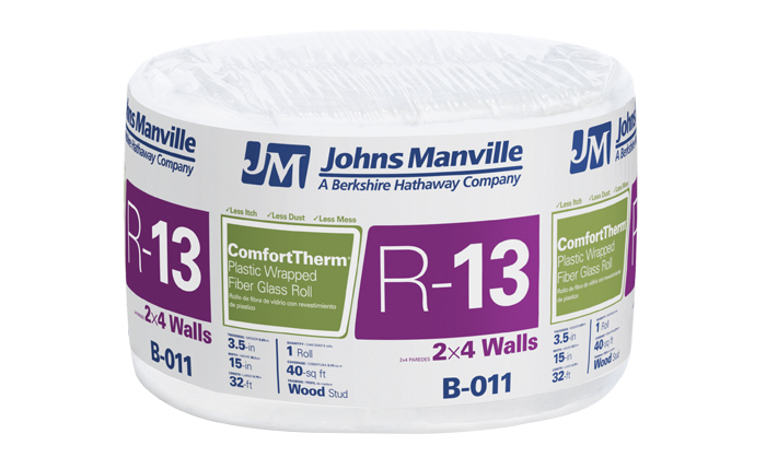 Johns Manville R19 Kraft Fiberglass Insulation, 6.5 x 15-In. x 39' 2 Roll