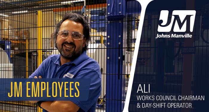 Johns Manville Employee Portrait - Ali Tiniay, Works Council Chairman and Shift Operator