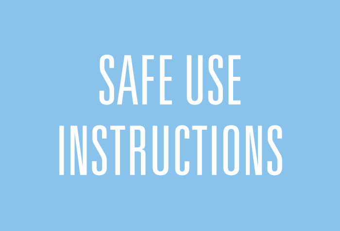 Safe Use Instructions Safe Use Instructions