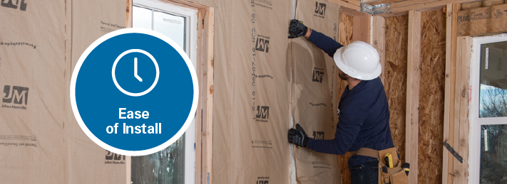 fiberglass batt insulation is pre-cut and easy to install